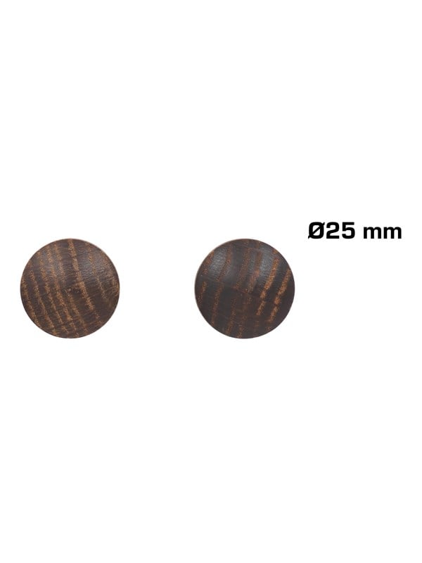 Home>it Wooden knob Ø25 mm - smoked oak - 2 pcs.