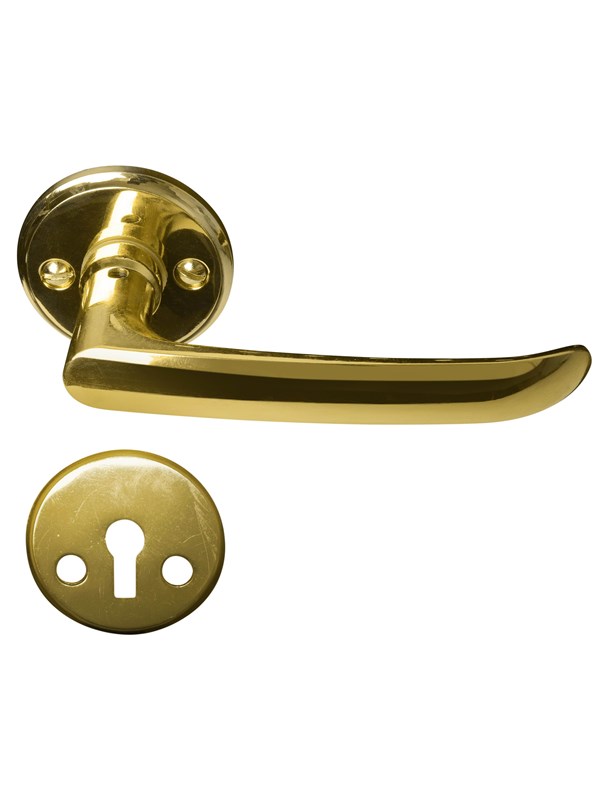 5708614133682 - Brass door handle - L-grip