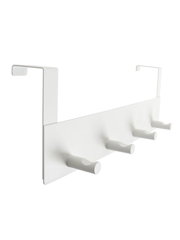 Home>it Coat rack for door - 4 pegs - Matt white