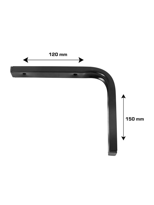 Home>it Shelf bracket F profile 125 x 150mm - black