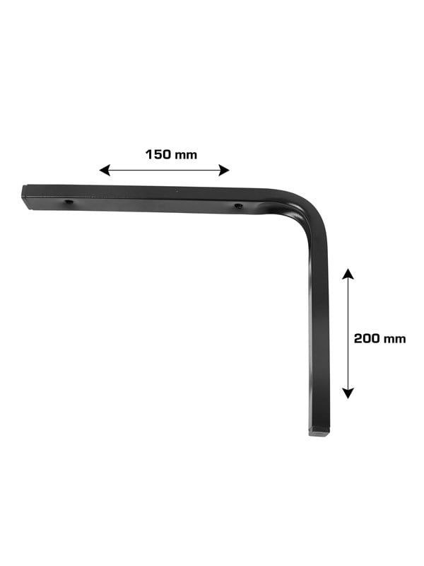 Home>it Shelf bracket F profile 150 x 200mm - black