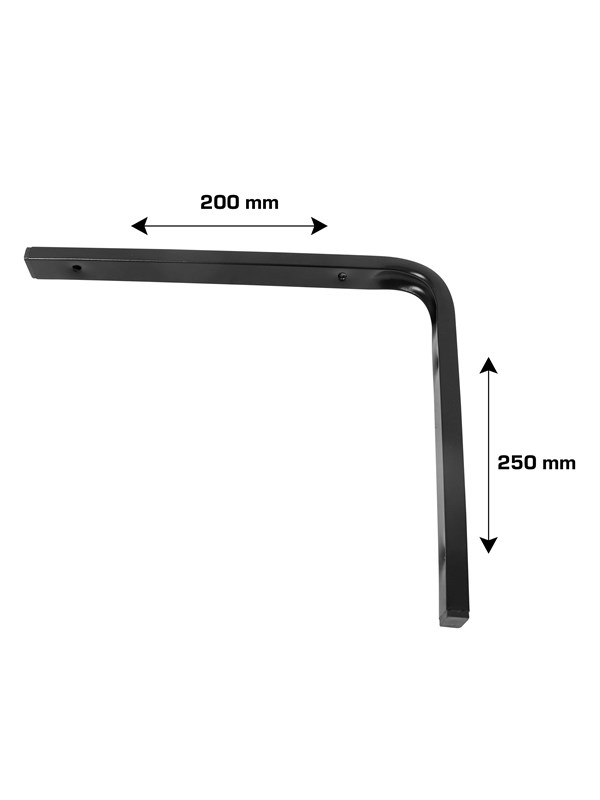 Home>it Shelf bracket F profile 200 x 250mm - black