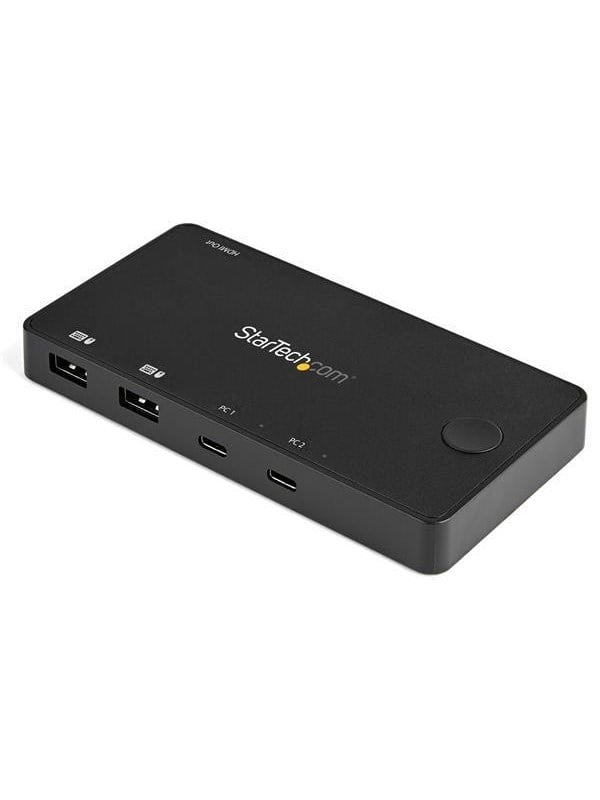 StarTechcom 2 Port USB C KVM Switch - 4K 60Hz HDMI - Compact UHD Desktop KVM Switch wUSB Type C Cables - Bus Powered MacBook ThinkPad - KVM  audio switch - 2 ports