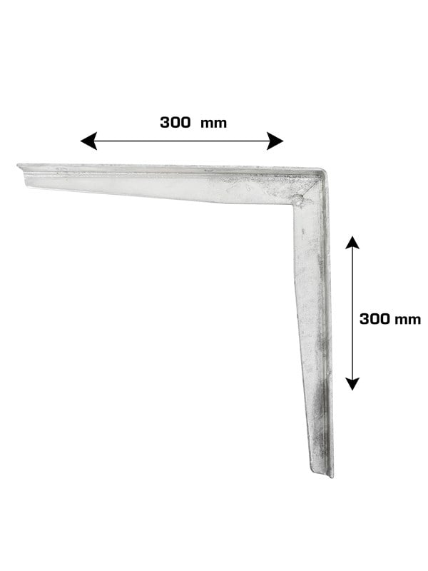 Home>it Shelf bracket T-profile 300 x 300mm - galvanised
