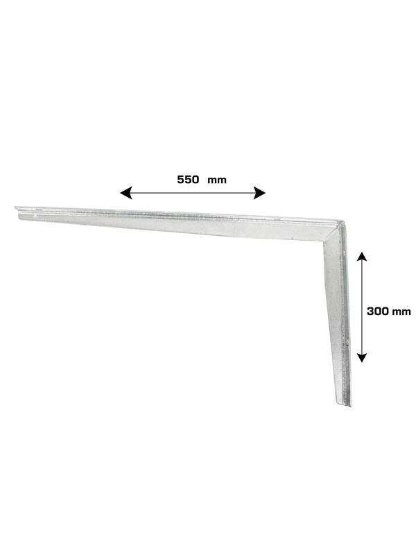 Home>it Shelf bracket T-profile 300 x 550mm - galvanised