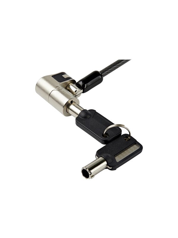 StarTechcom 6 2m 3-in-1 Universal Laptop Cable Lock - Keyed Security Lock for K-Slot Nano  Wedge Slot DesktopLaptop - Anti-Theft security cable lock