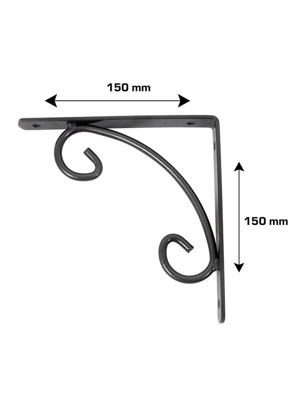 Home>it Shelf bracket "Almue" 150 x 150mm - anthracite