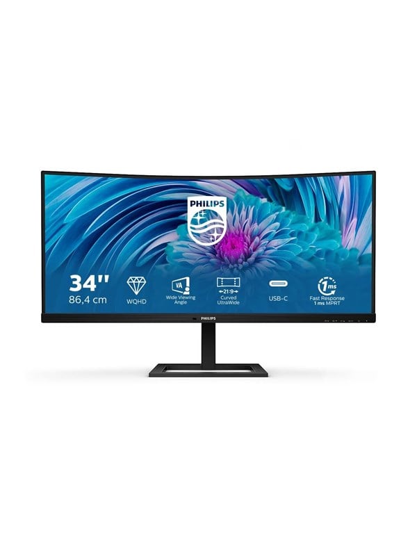 Image of 34" Philips E-line 346E2CUAE - 3440x1440 (UWQHD) - 100Hz - VA - 65W USB-C