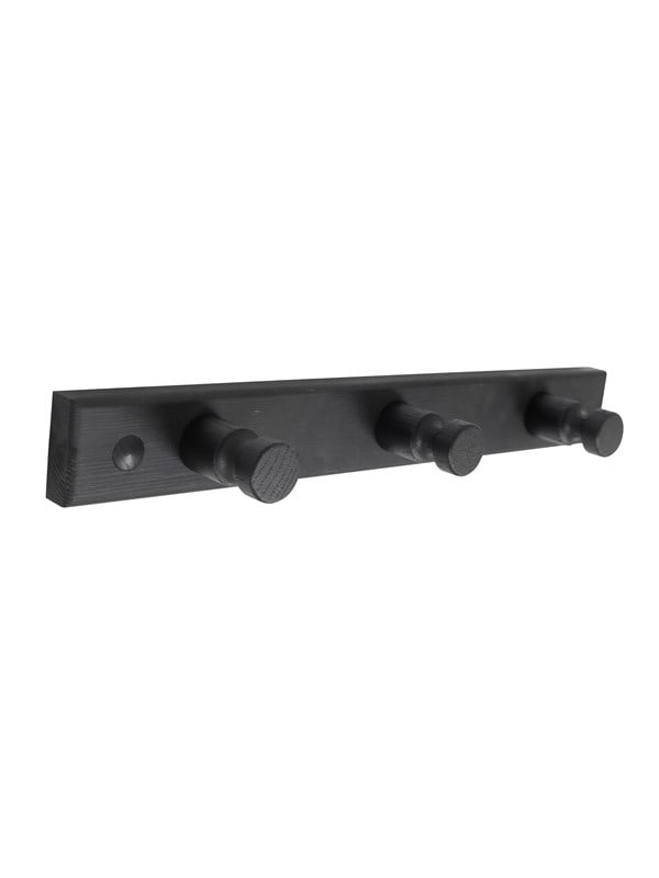 Home>it Pine coat rack - 3 pegs - black