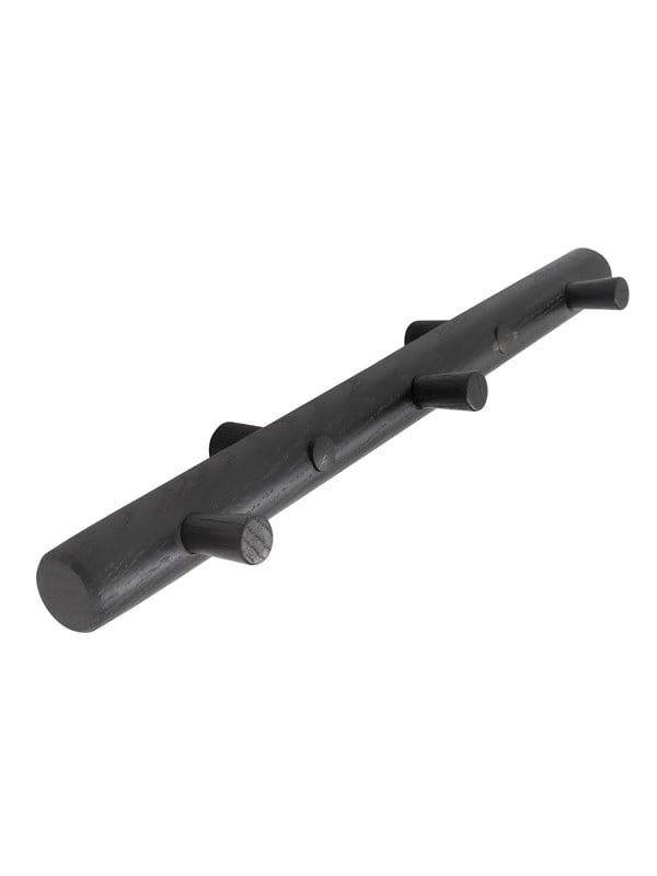 Home>it Smart oak coat rack - 3 pegs - black