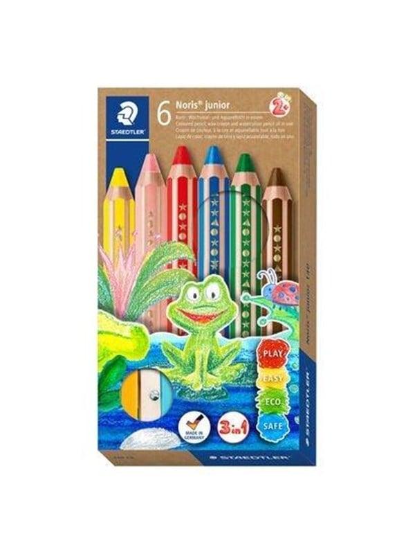 Staedtler Noris junior 140 6 coloured pencils assorted colours
