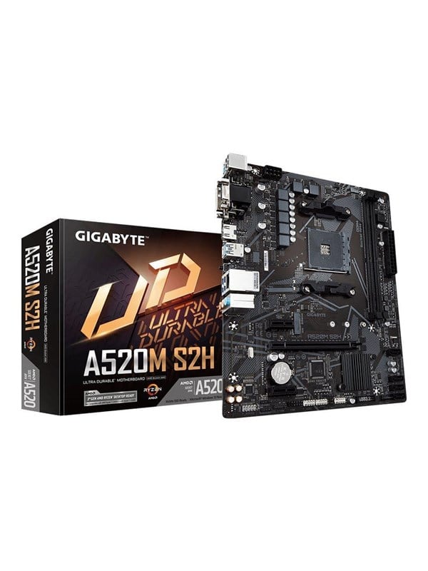 Image of GIGABYTE A520M S2H Mainboard - AMD A520 - AMD AM4 - DDR4 RAM - Micro-ATX
