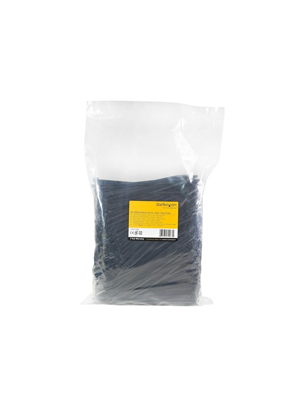 StarTechcom 820cm Cable Ties 2-1855mm Dia 50lb22kg Tensile Strength Nylon Self Locking Zip Ties UL Listed 1000 Pack Black CBMZT8BK - cable tie