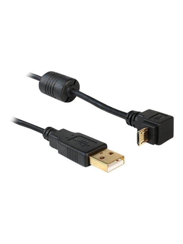 Delock DeLOCK USB micro-B St/ USB-A St Ferrk. 1m 90 Grad oben/unten