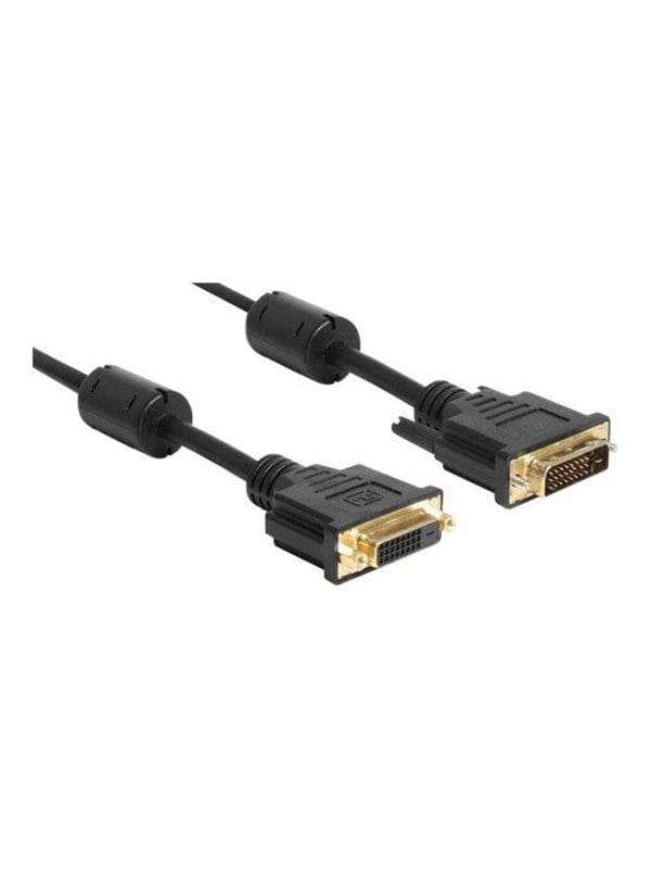 Delock Verlängerungskabel DVI 24+1 Stecker > DVI 24+1 Buchse 2 m Schwarz