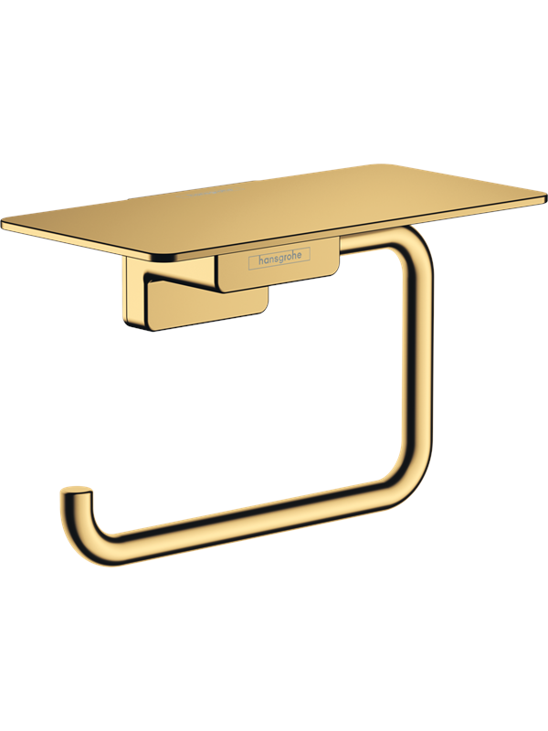 AddStoris - Papierrollenhalter mit Ablage polierte Goldoptik 41772990
