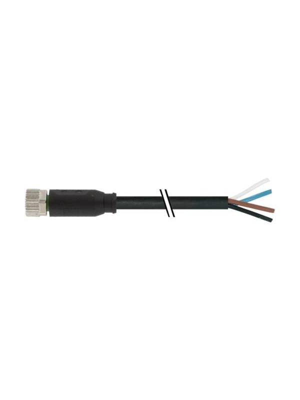 Murrelektronik M8 female 0 with cable pvc 4x025 bk ulcsa 5m 7000-08061-6110500