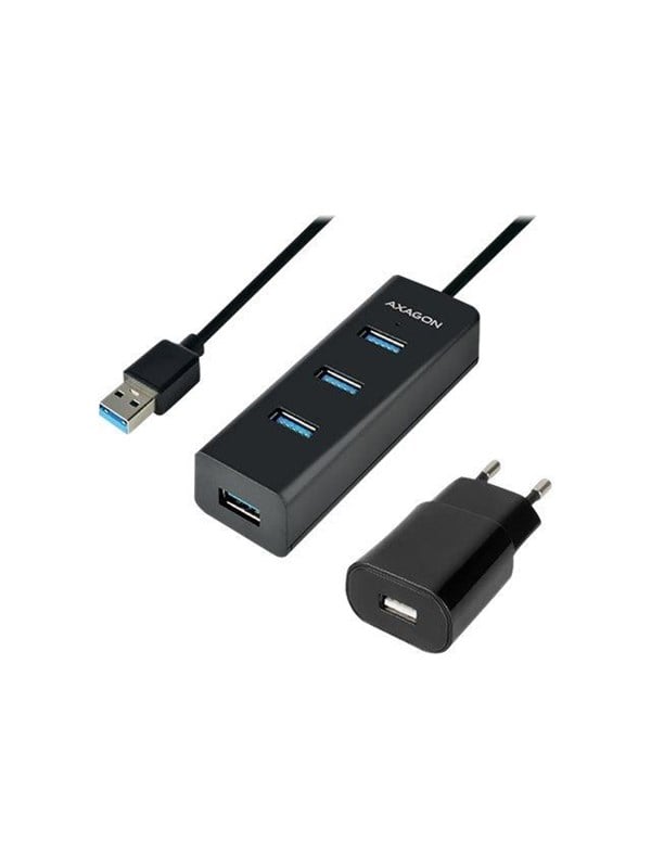 AXAGON HUE-S2BP - Hub - 4 Ports USB-Hubs - USB 32 - 4 - Schwarz
