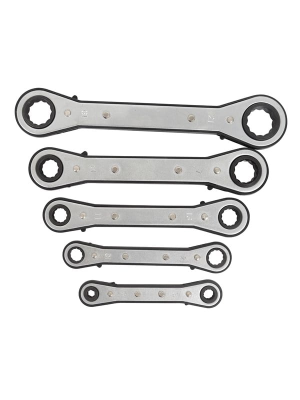 Boxer Combination wrench set with ratchet - double