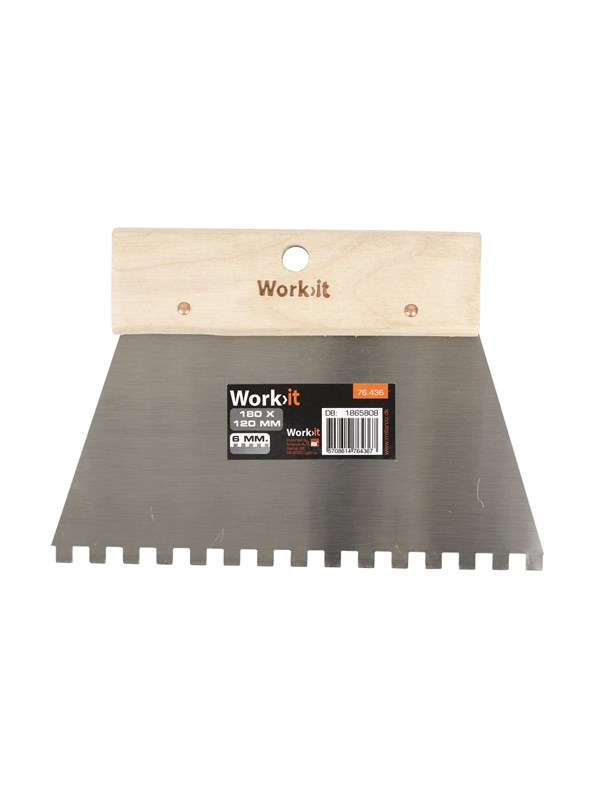 Work>it Notched trowel - 180mm - 6mm