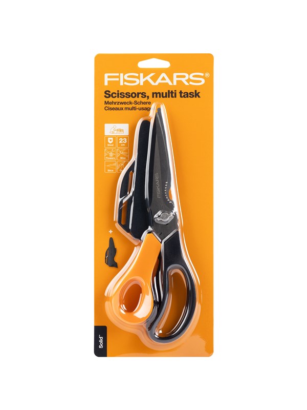 FISKARS® Papierschere Cuts+More orange/schwarz 23,0 cm