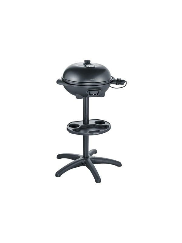 Severin PG 8541 Staande grill Elektrisch Kogelbarbecue, Thermometer in deksel Grilloppervlak (diameter)=410 mm Zwart