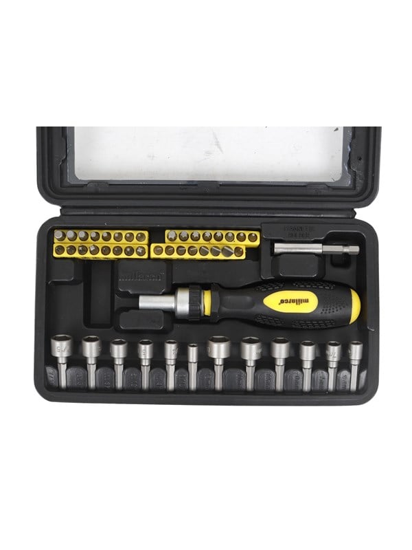 Millarco Bits set with ratchet handle - 46 pcs.