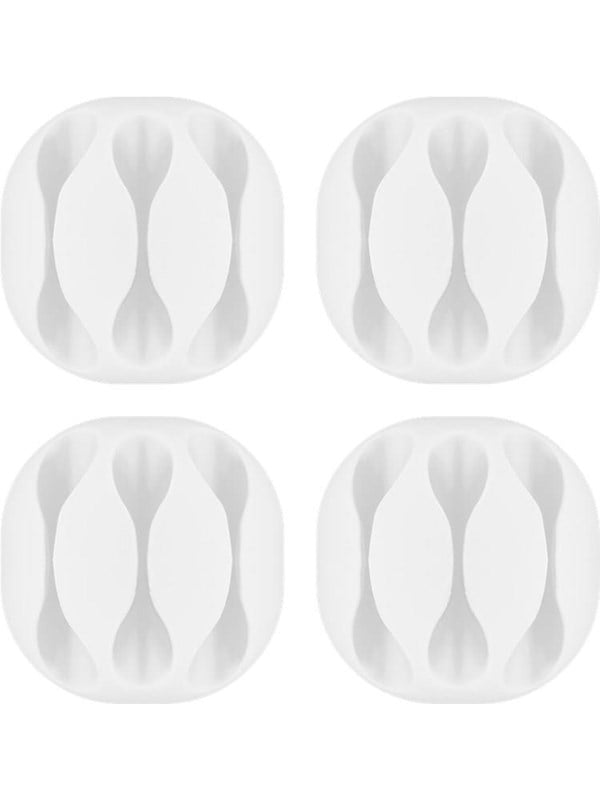 70373 - Kabel Management 3-Slots 4er Set weiß (70373) - Goobay