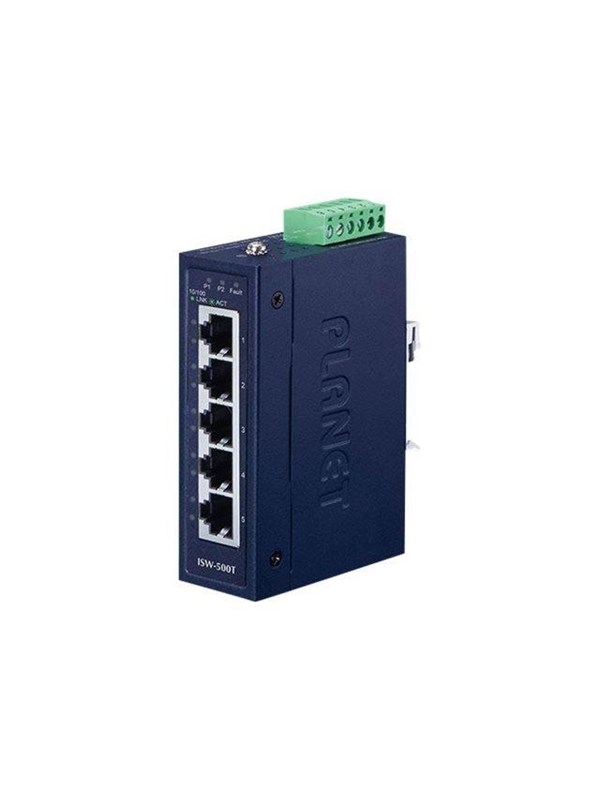 PLANET Industrial 5-Port 10/100TX Compact Ethernet Switch