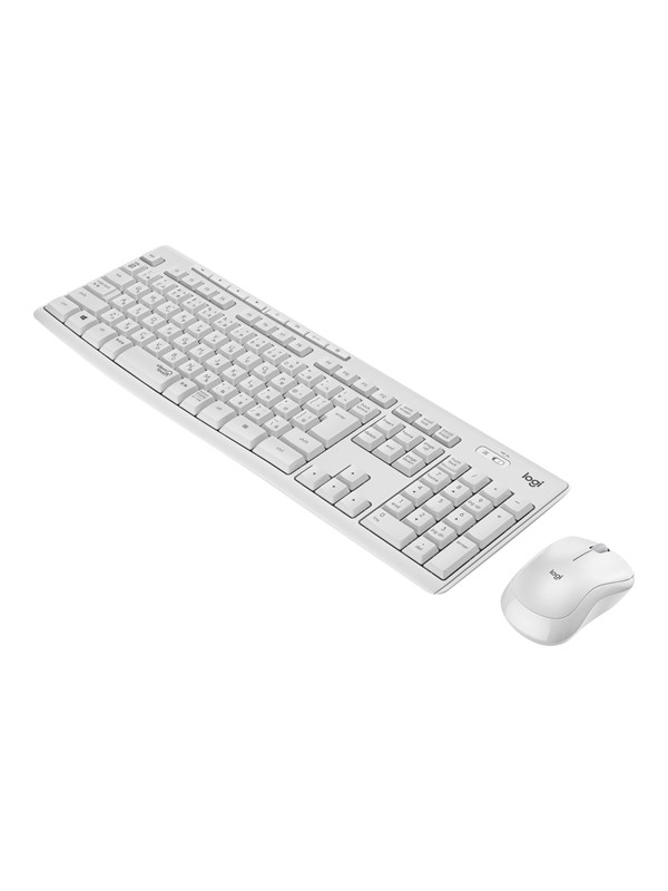 Logitech MK295 Silent - keyboard and mouse set - Hungarian - off white - Tastatur & Maus Set - Ungarisch - Weiss