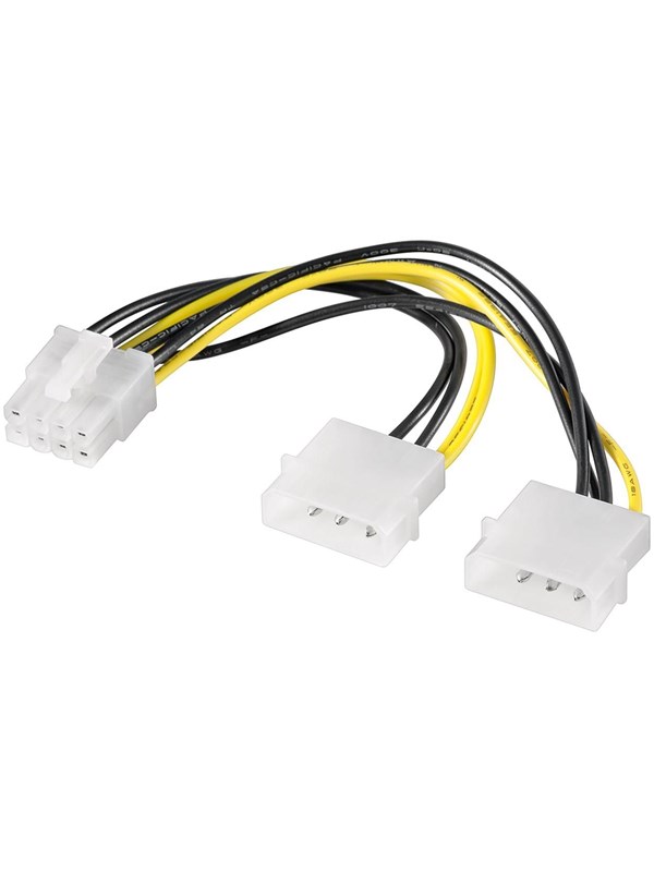 Pro Power cableadapter for PC graphics cards PCI-E to PCI Express 8-pin