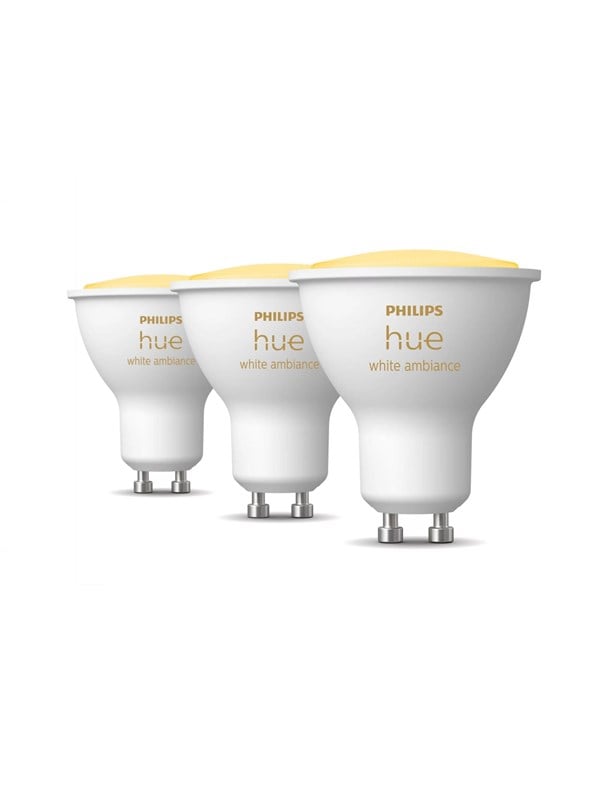Philips Hue White Ambiance GU10 Spotlight - 3-Pack