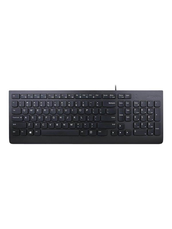 Lenovo Essential - keyboard - US with Euro symbol - black - Tastatur - Englisch - Schwarz