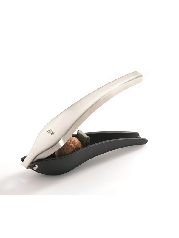 Nussknacker GEFU MANOLO silber B54cm H53cm L218cm Edelstahl Kunststoff Nussknacker 2-Kammer-System für große und kleine Nüsse Edelstahl Kunststoff