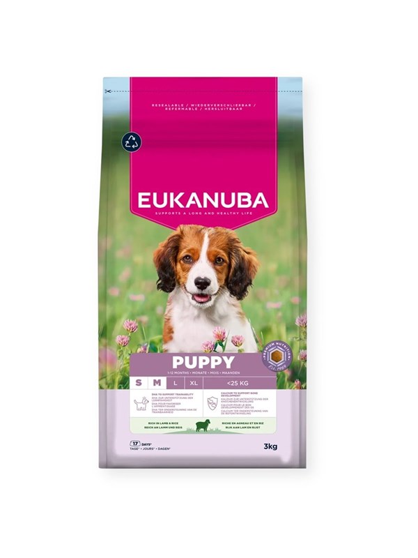 Eukanuba Puppy SmallMedium Lamm  Reis - Trockenfutter fr Hunde - 3kg