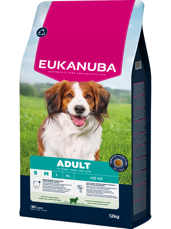 Eukanuba Adult Small  Medium Lamb  Rice 12 kg