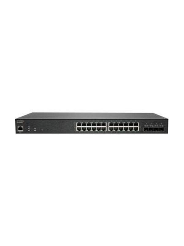 SonicWall Switch SWS14-24FPOE - Switch - managed - 24 x 10 100 1000 (PoE+) + 4 x 10 Gigabit SFP+ - an Rack montierbar - PoE+ (410 W)