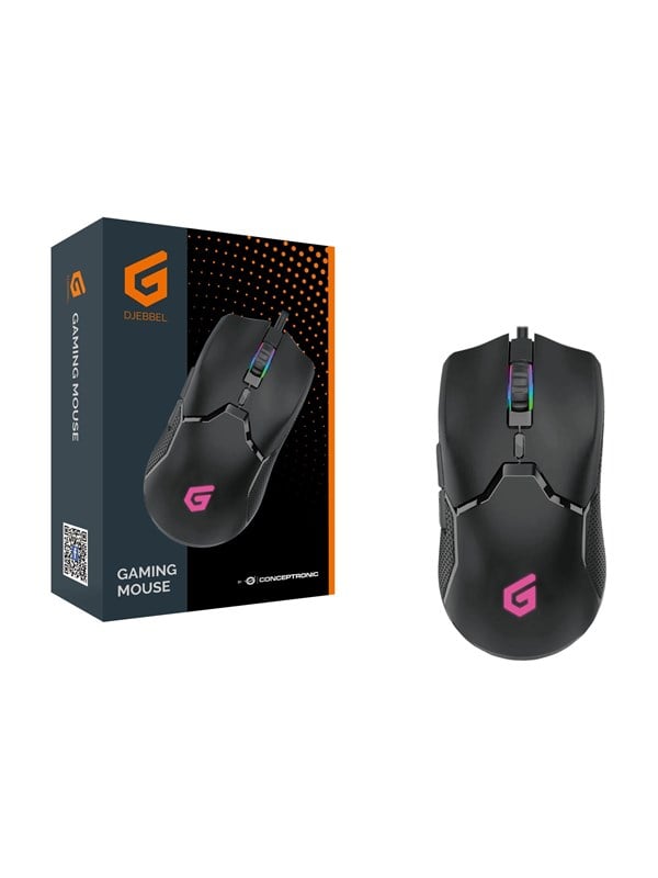 Conceptronic DJEBBEL05B 6D - mouse - USB 20 - black - Maus Schwarz