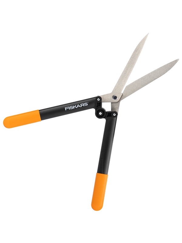 Fiskars Getriebe-Heckenschere HS52, Antihaftbeschichtet, Hochwertige Stahlklingen/Glasfaserverstärkter Kunststoff, Länge: 58,5 cm, Schwarz/Orange, Powerlever, 1001564 - Bild 3
