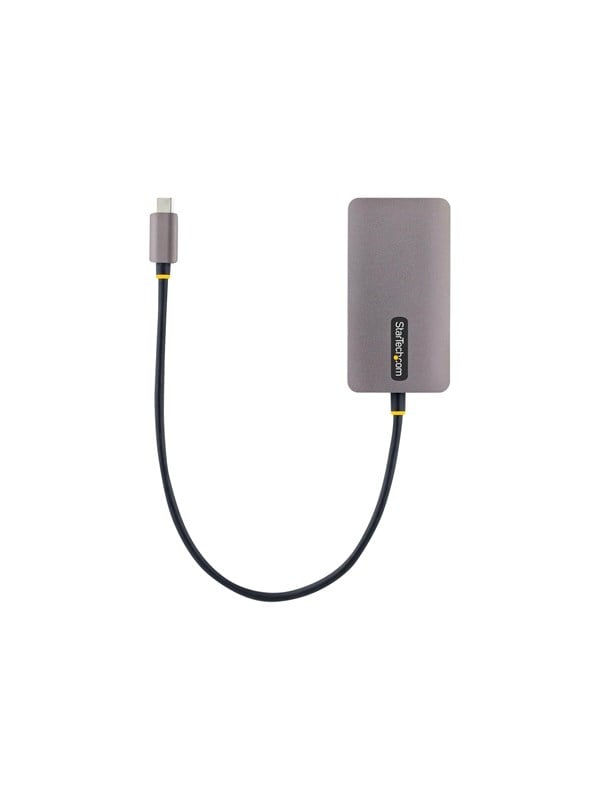 StarTechcom USB C Video Adapter USB C to HDMI DVI VGA Adapter Up to 4K 60Hz Aluminum Multiport Video Display Adapter