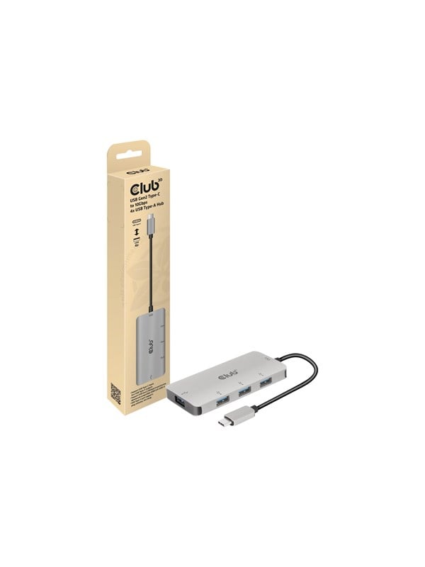 Club3d Club 3D Usb Gen 2 Typ-C Auf 10Gbps 4X Usb Typ-A Hub 100 Watt Csv-1547 - Image 3