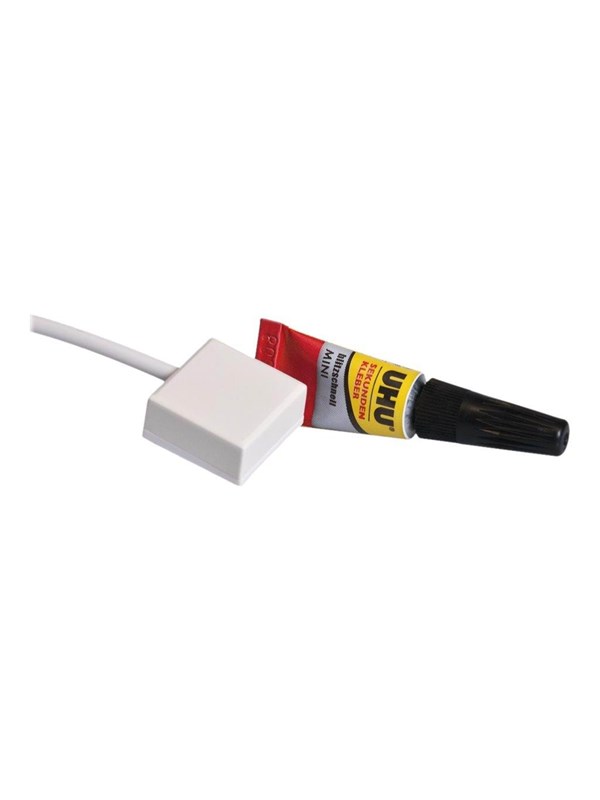 569852 potentialfreier glasbruchmelder FU7301W mit uhu kleber WEIß kabellänge 2M 2-ADRIG - Abus