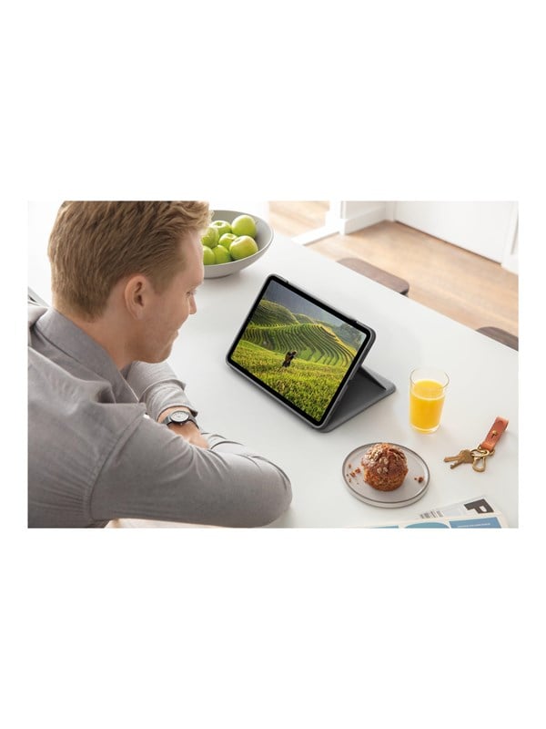 Logitech Folio Touch - Tastatur  Folio-Set - Franzsisch - Grau