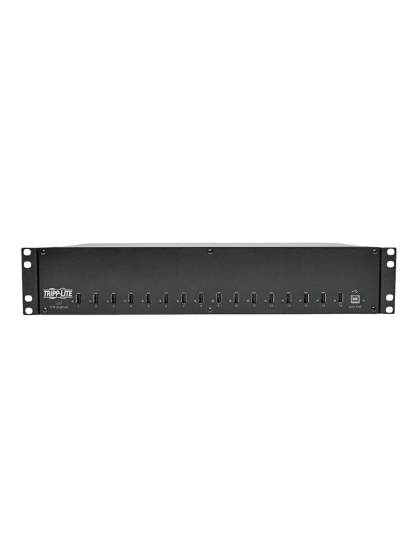 Tripp Lite 16-Port USB Charging Station with Syncing 230V 5V 40A 200W USB Charger Output 2U Rack-Mount charging station - 16 x 4 pin USB Type A - 200 Watt