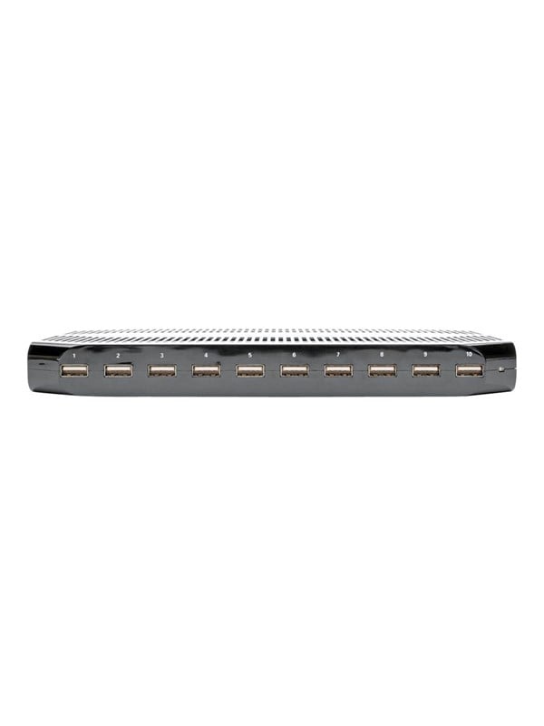 Tripp Lite 10-Port USB Charging Station with Adjustable Storage 12V 8A 96W USB Charger Output Schuko Power Cord power adapter - 10 x 4 pin USB Type A - 96 Watt