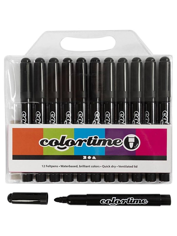 Creativ Company Black Jumbo Markers 12 pcs.