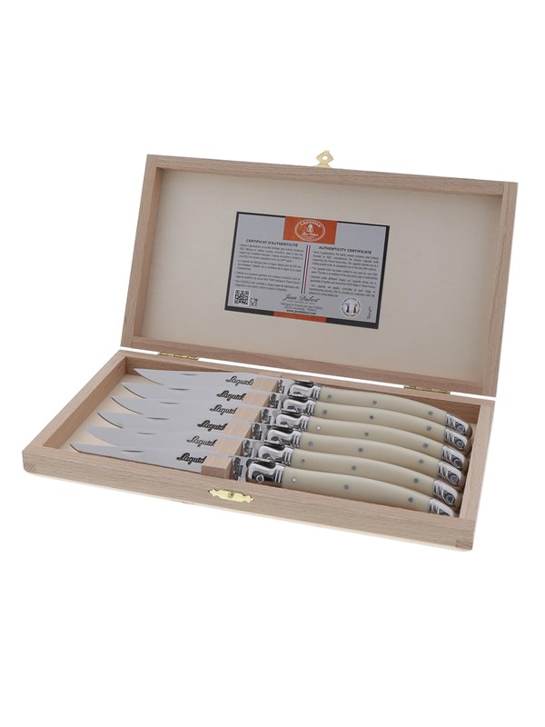 Jean Dubost Messer wei 25 mm 6 Stck Laguiole