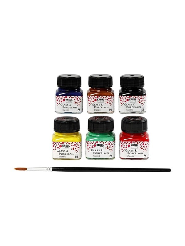 Creativ Company Glass and Porcelain Paint 6 Colors