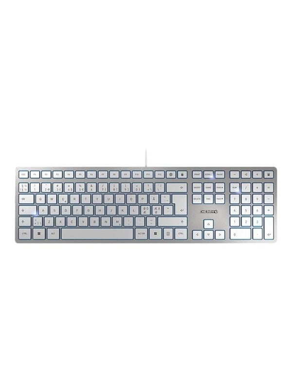 Cherry KC 6000 SLIM - Tastaturen - Nordisch - Silber