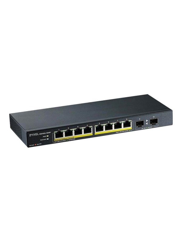 ZyXEL GS1100-10HP 8-port GbE Unmanaged Switch  2x Gigabit SFP